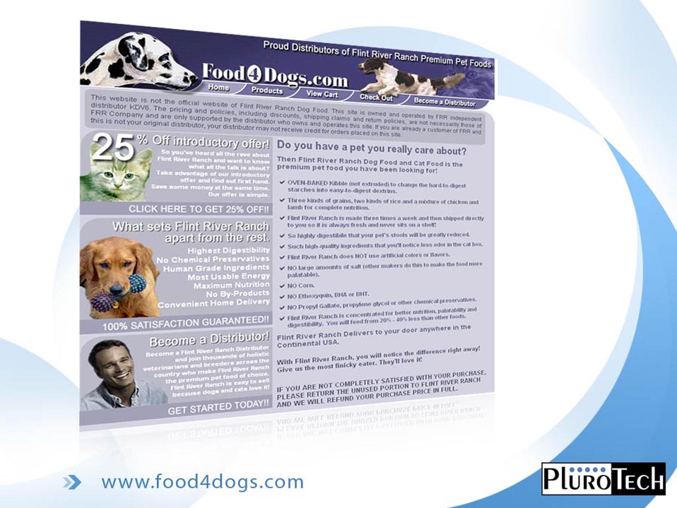 Website Design: www.food4dogs.com