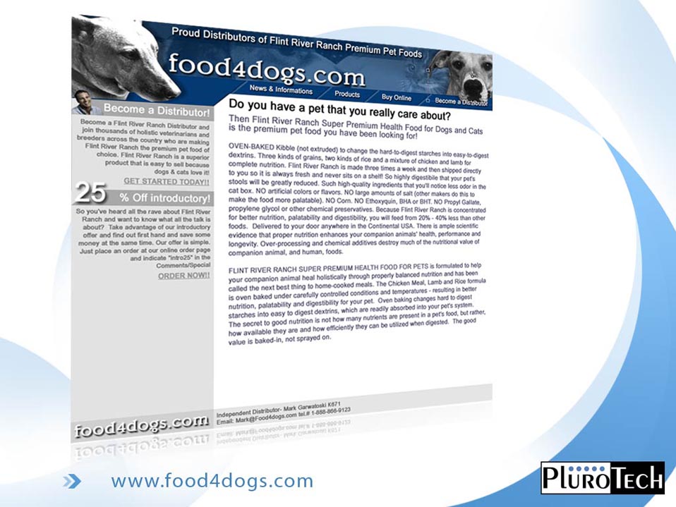 Website Design: www.food4dogs.com