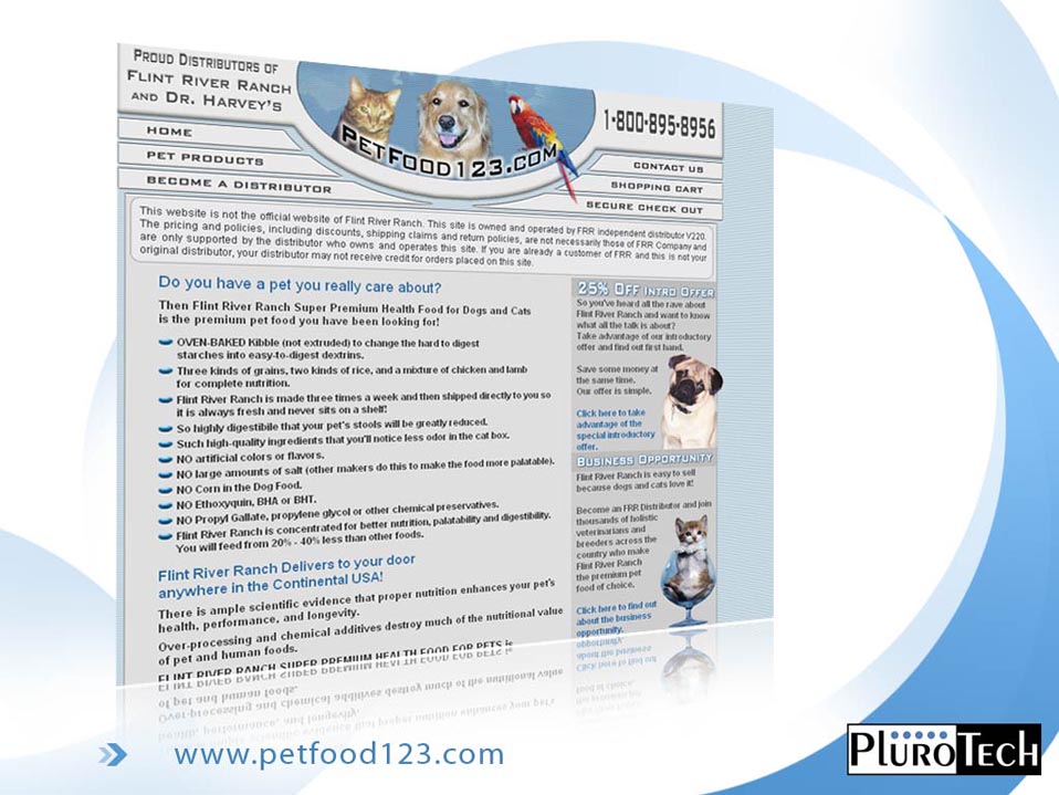 Website Design: www.petfood123.com