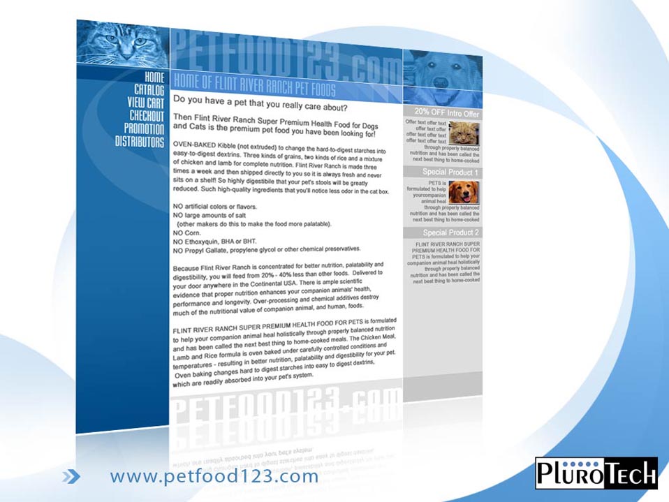 Website Design: www.petfood123.com