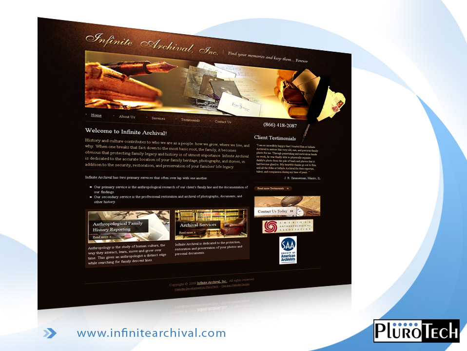 Website Design: www.infinitearchival.com