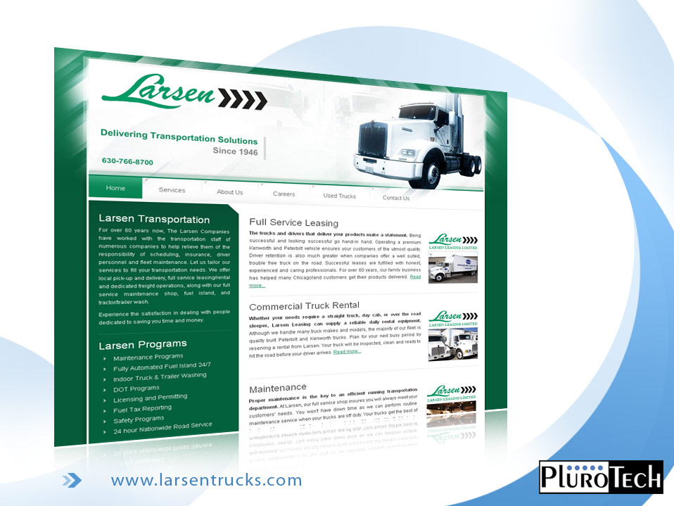 Website Design: www.larsentrucks.com