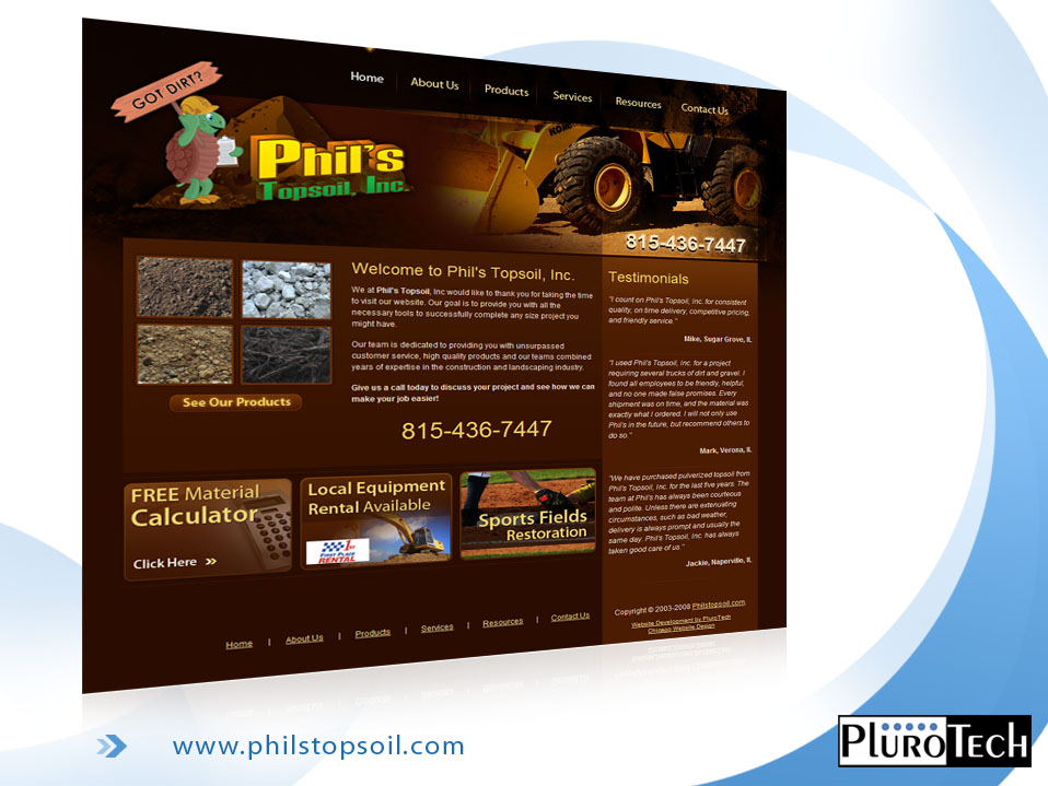 Website Design: www.philstopsoil.com