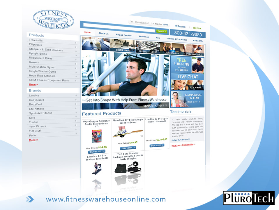 Website Design: www.fitnesswarehouseonline.com